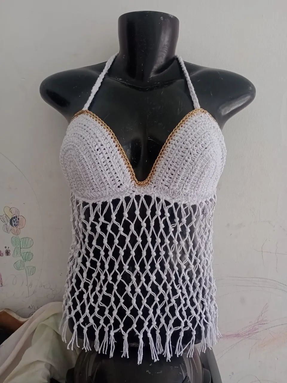 BLUSA DE CROCHÊ - Foto 2