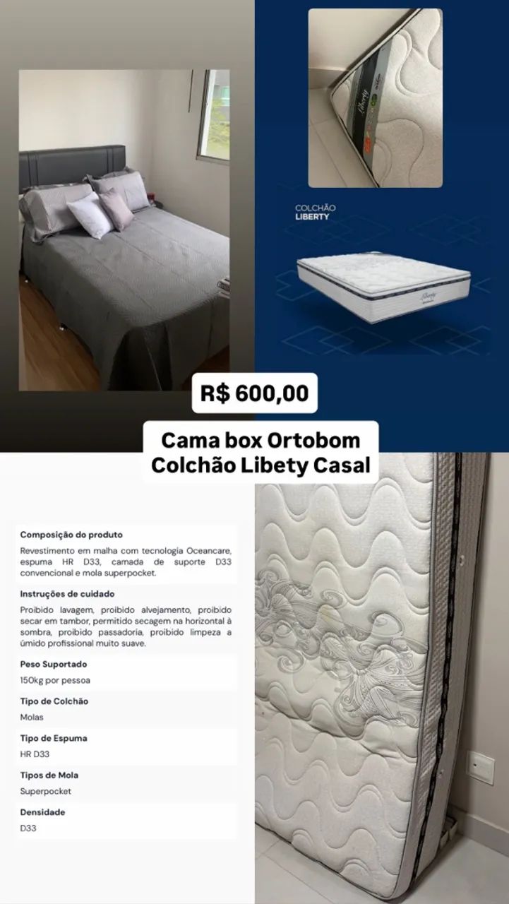 Cama casal Ortobom