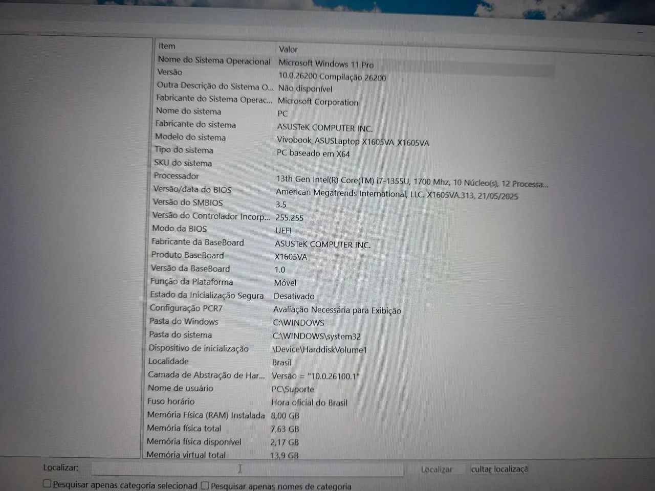 Notebook Asus Vivobook 16" - i7 13? Geração  - Foto 2