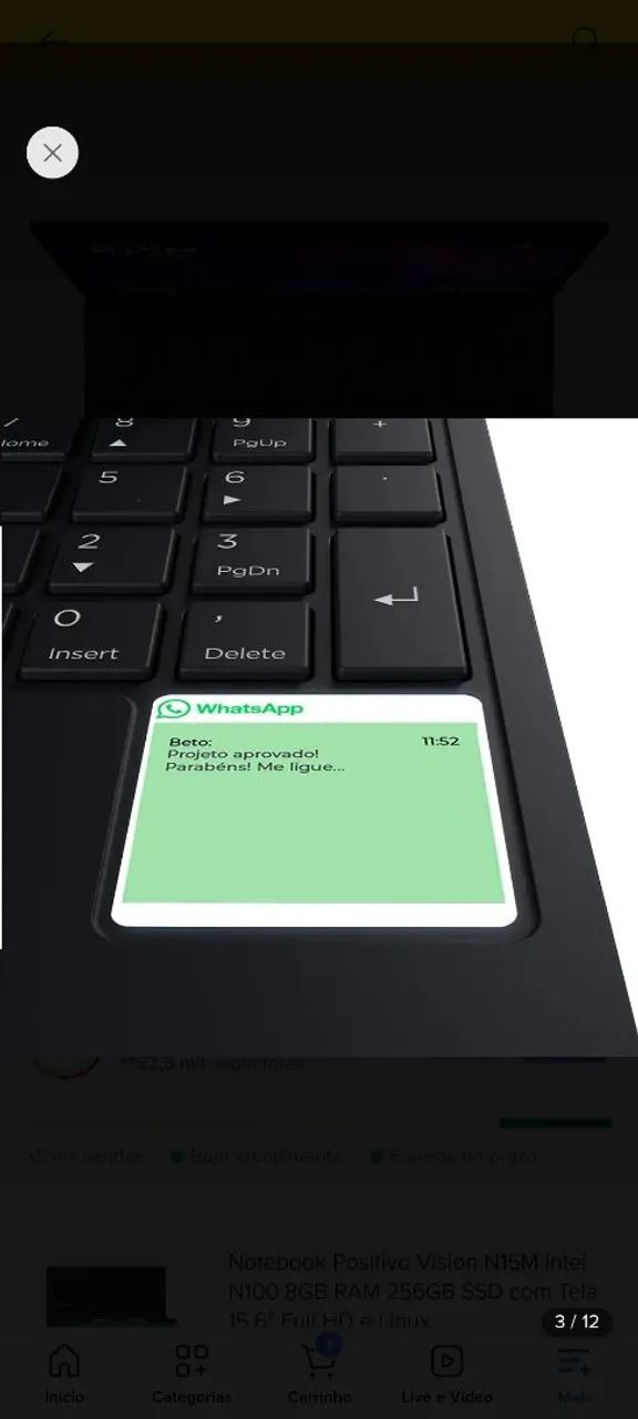 Netbook Positivo Vison R15 com reizen 7  - Foto 3