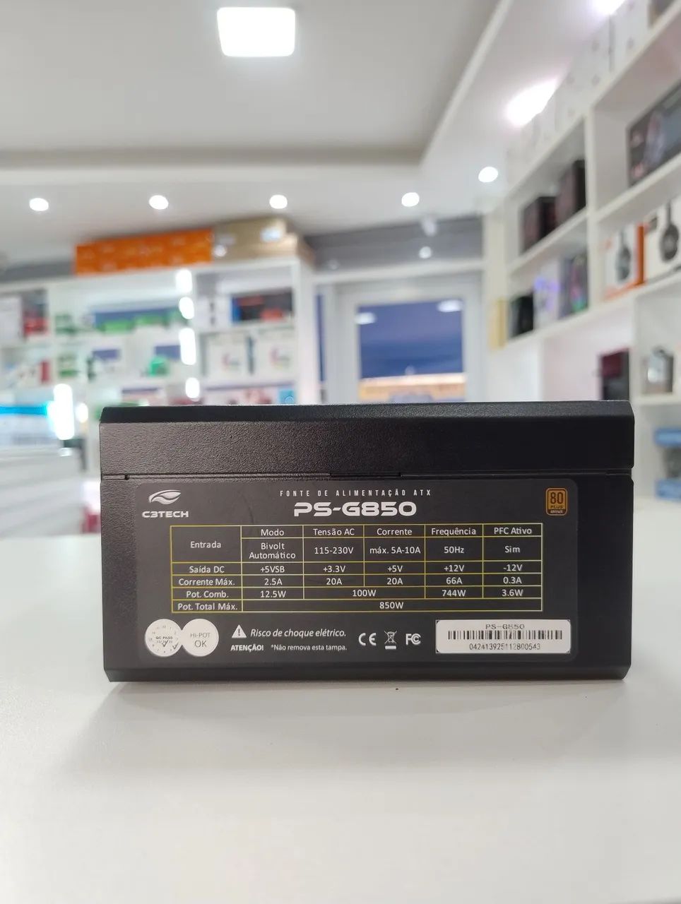 Fonte Gamer 850W Full Modular Com PCIe 5.0 E PFC Ativo - Foto 2