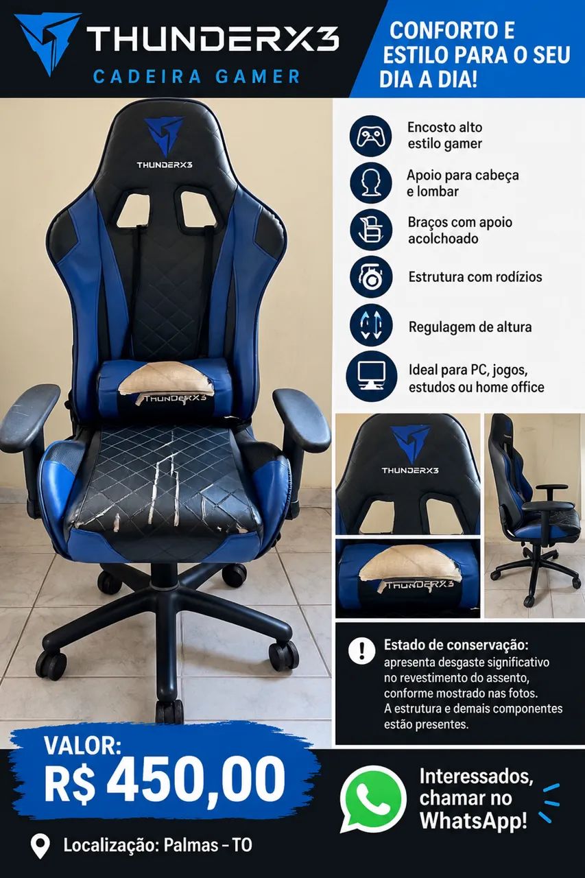 Cadeira gamer Thunderx3