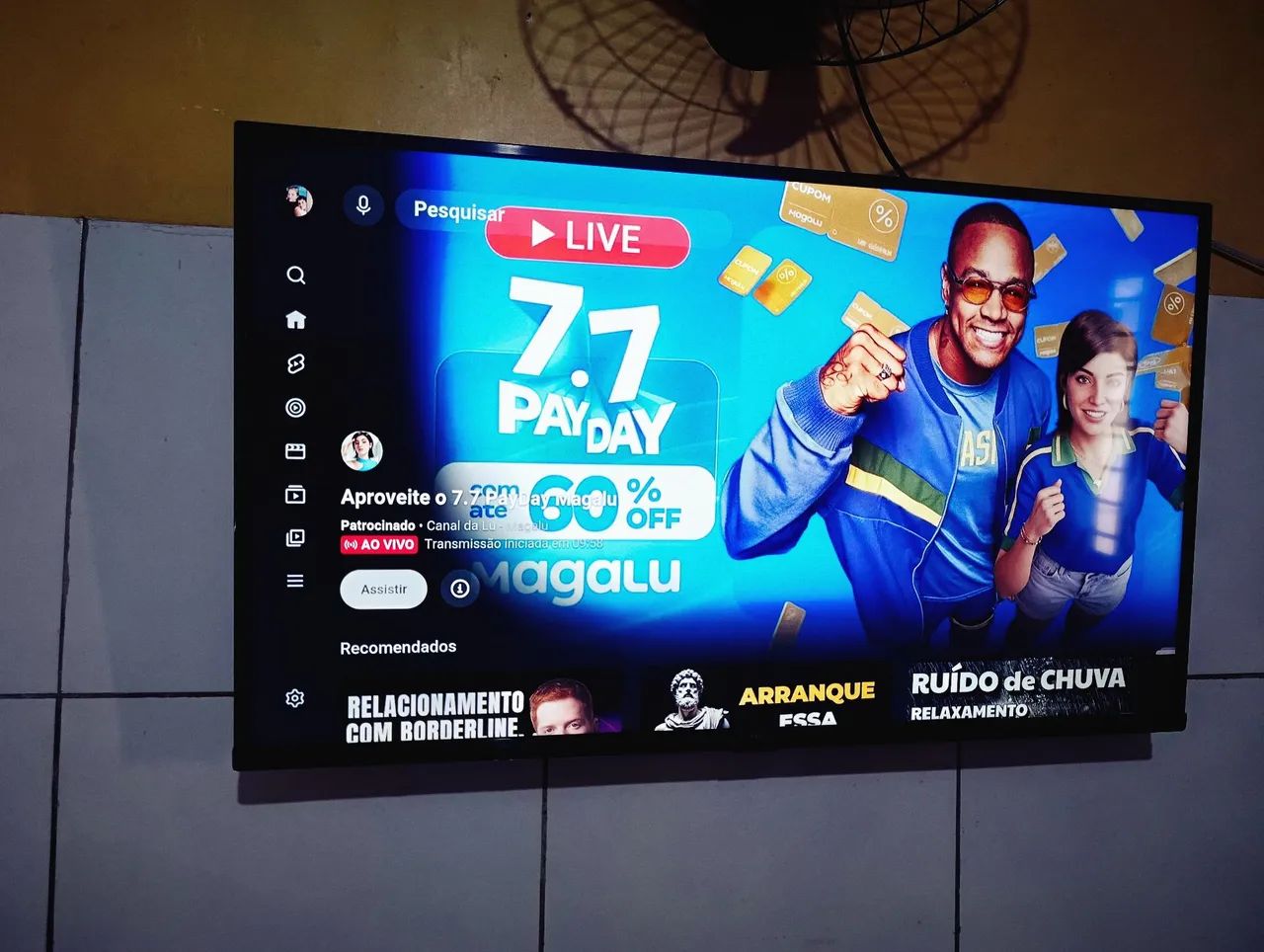 Smartv Android 43 polegada TCL comando de voz - Foto 3