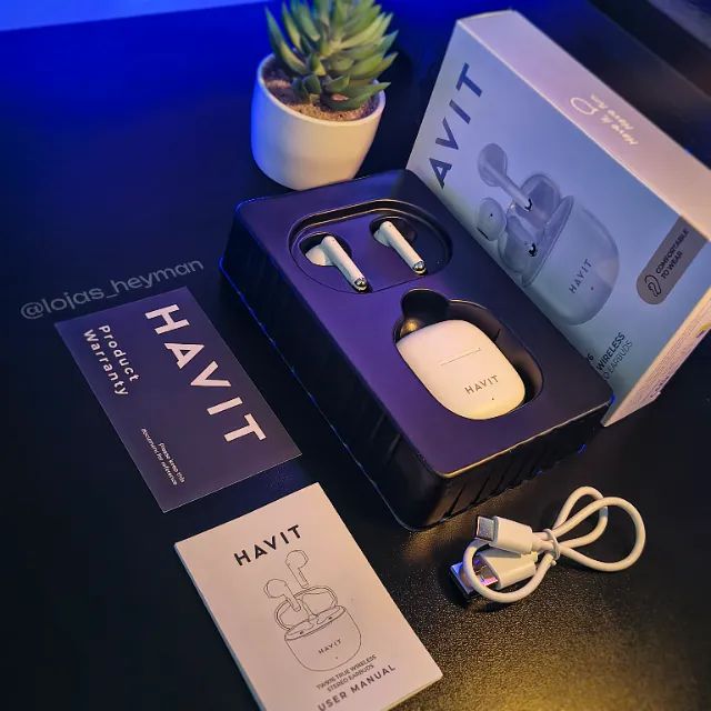 Fone Bluetooth Havit TW976 TWS Sem Fio com Case e Microfone - Bateria Durável  - Foto 4