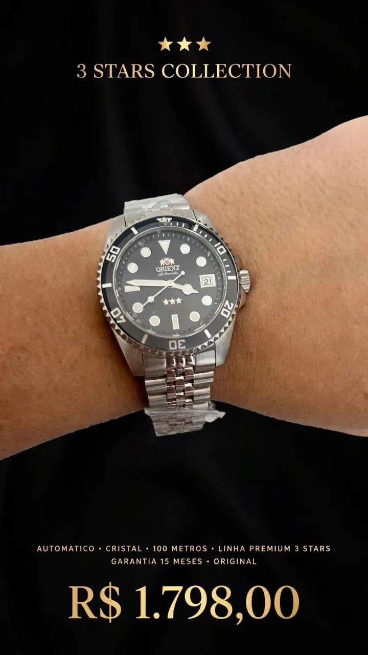 Relógio Orient automático submariner 