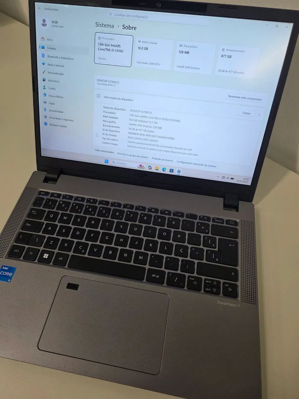 Notebook Acer Core i5 13th Geração  - Foto 2