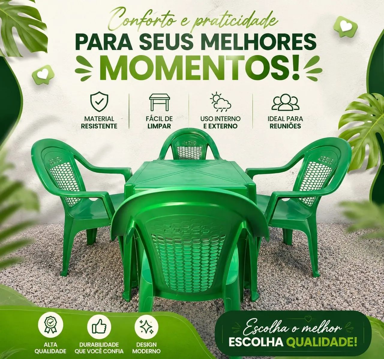 Conjuntoesa e cadeiras