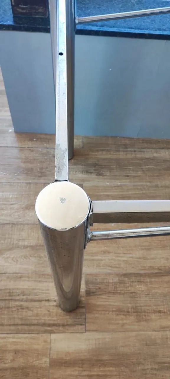 Pé de mesa cromado 6 lugares  - Foto 4