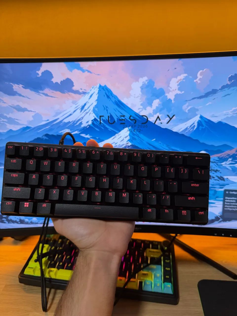 Teclado razer hunstman mini 60% switch roxo - Foto 2
