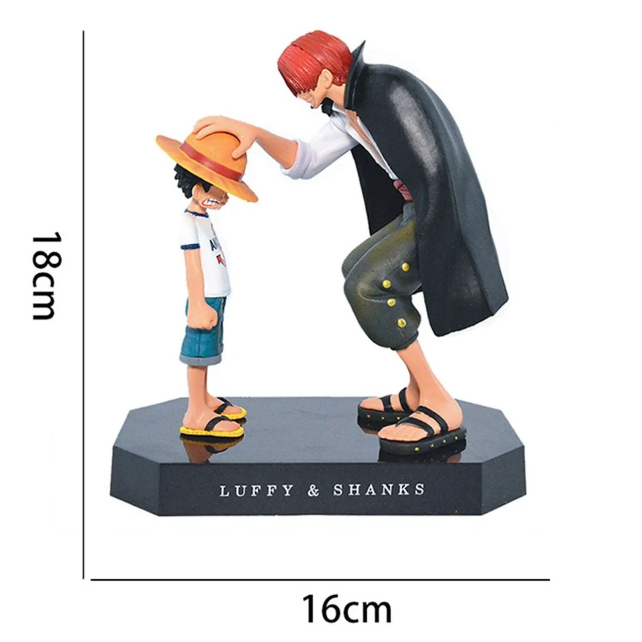 Boneco Luffy e Shanks One Piece Miniatura 18cm - Foto 4