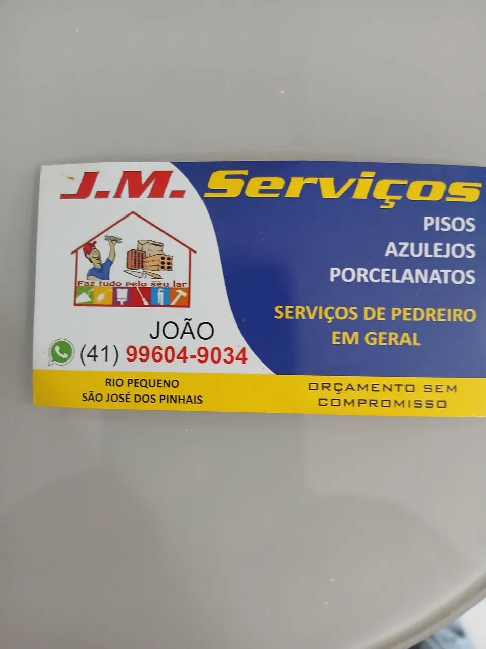 Pedreiro em geral. 