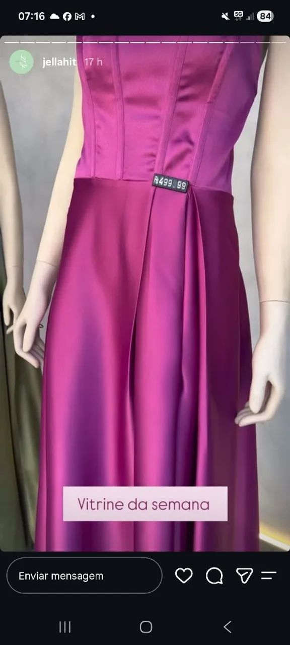 Vestido Zibeline Fuscia  - Foto 3