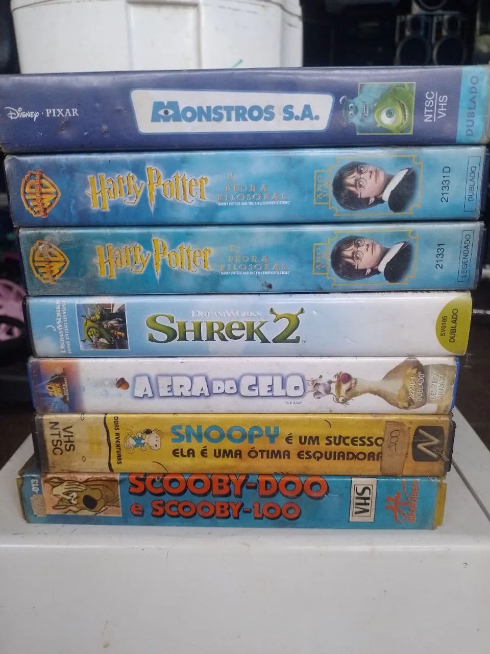 Fitas VHS - Harry Potter Legendado e Dublado, A Era do Gelo, Montros S.A, Shrek 2 e mais
