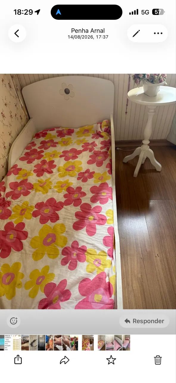 Cama infantil de solteiro branca - Foto 3