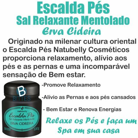 Sal Relaxante Pés Pernas Cansadas Mentolado spa Em Casa Bem Estar Alívio Dor Natubelly - Foto 2