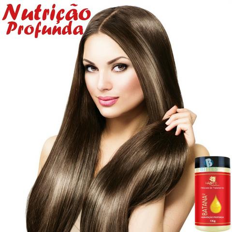6 Máscaras de 1 Kg Hidrata Profundamente os Fios Hábito Cosméticos Cabelos Sedosos, Brilha - Foto 5