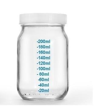 Frasco Vidro Para Armazenamento De Leite Materno 200ml