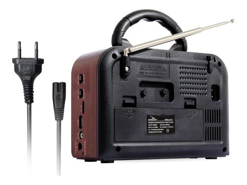 Rádio Retro Recarregável Bluetooth Fm Usb Antigo Grasep D-F9 ? - Foto 3
