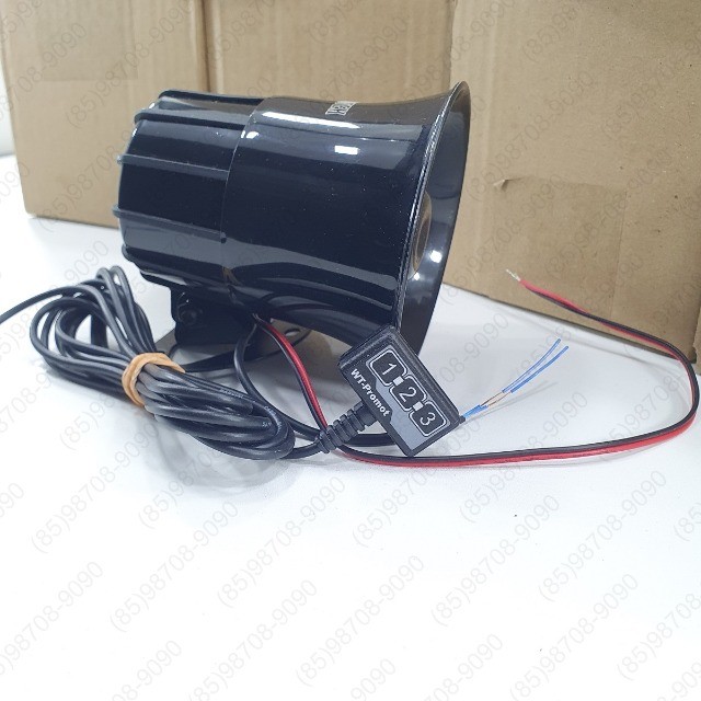 Sirene Guarda Vigia Moto Policia Eletrônica Alta 120db 12v - Foto 5