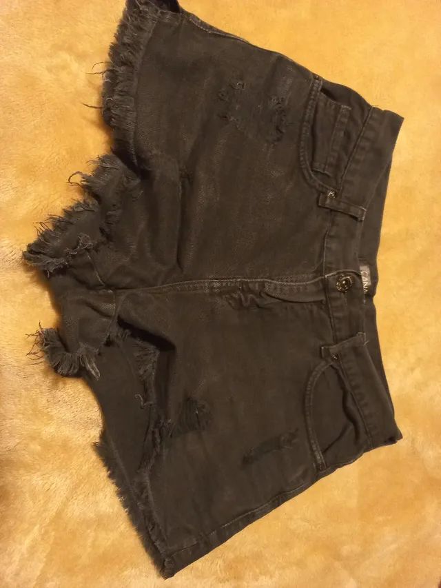 Short jeans preto 38 - Foto 5