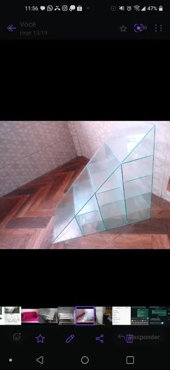 Expositor de vidro triangular para loja - Foto 2