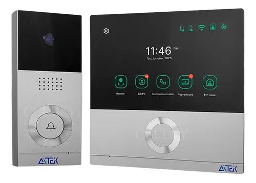 Vídeo Porteiro Interfone 7 Visão Noturna Campainha C/câmera AITEK ALPHA-1100 - Foto 2