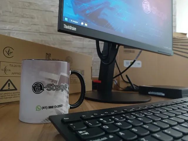 Desktop Lenovo Thinkcentre Tiny | Monitor ThinVision T22 IPS | Teclado e Mouse sem fio Le - Foto 2