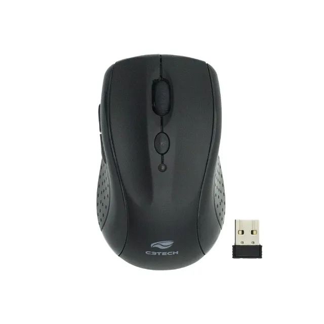 Mouse Sem Fio Bluetooth/USB C3Tech M-BT12BK 1.600DPI - WZetta
