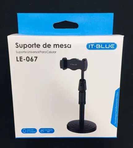 Suporte de Mesa Pedestal Universal de Celular Regulável LE-067