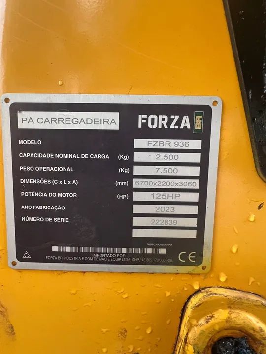 Pá Carregadeira Forza 936 - Ano 2023 - Foto 6