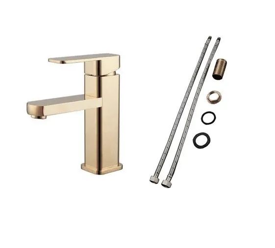 NOVA | Torneira Monocomando Banheiro Dourada Metal Avaria Estética - Fazemos Entrega - Foto 3