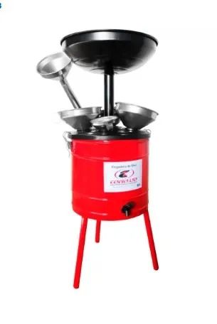 COLETORA DE ÓLEO COM 20 LITROS E 6 FUNIS 