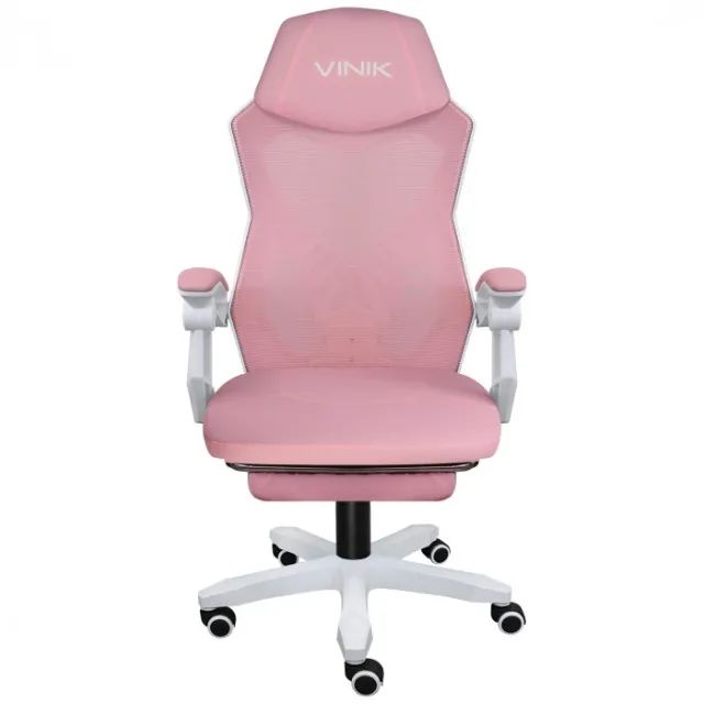 Cadeira Gamer Vinik Rocket Pink/White - WZetta - Foto 6