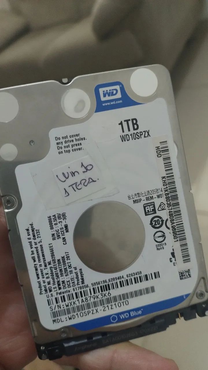 Hd 1 tera com windows 10