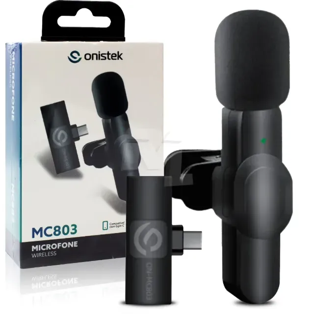 Microfone de Lapela s/Fio Tipo C MC803 - Onistek 007570