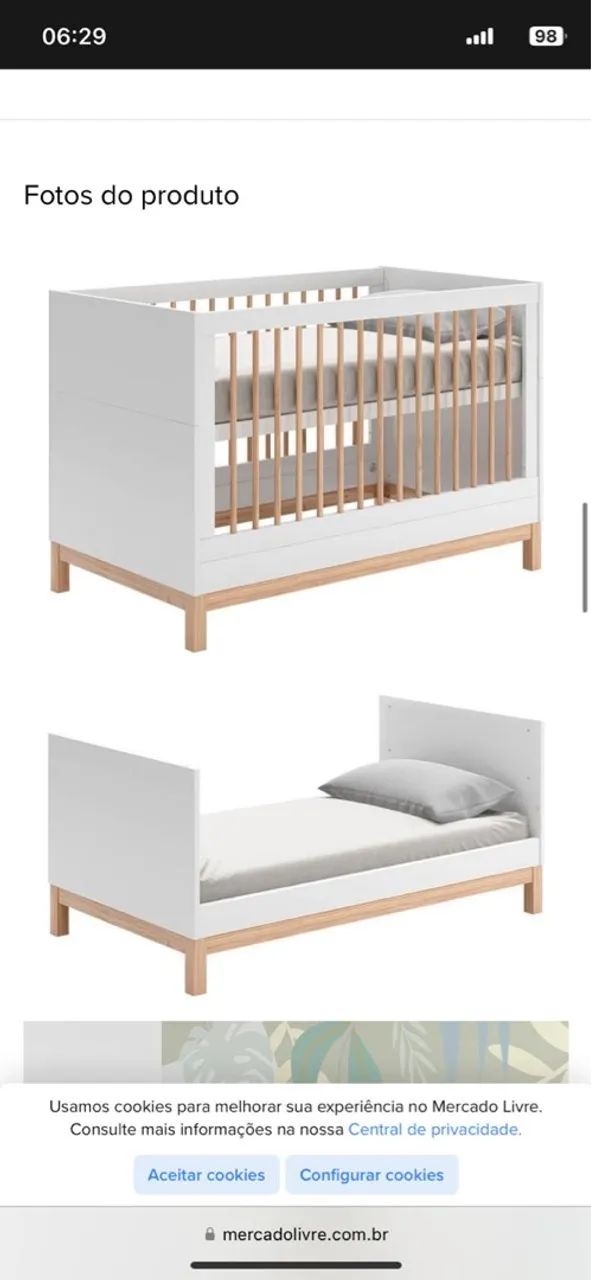 Berço que vira cama da marca quarter