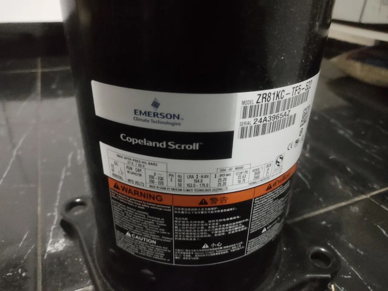 Compressor scroll copeland 90.000 btus novo na caixa  - Foto 3