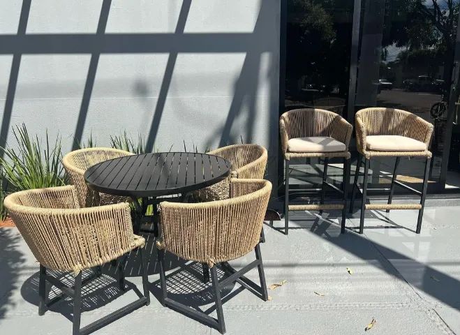 Mesa redonda para jardim