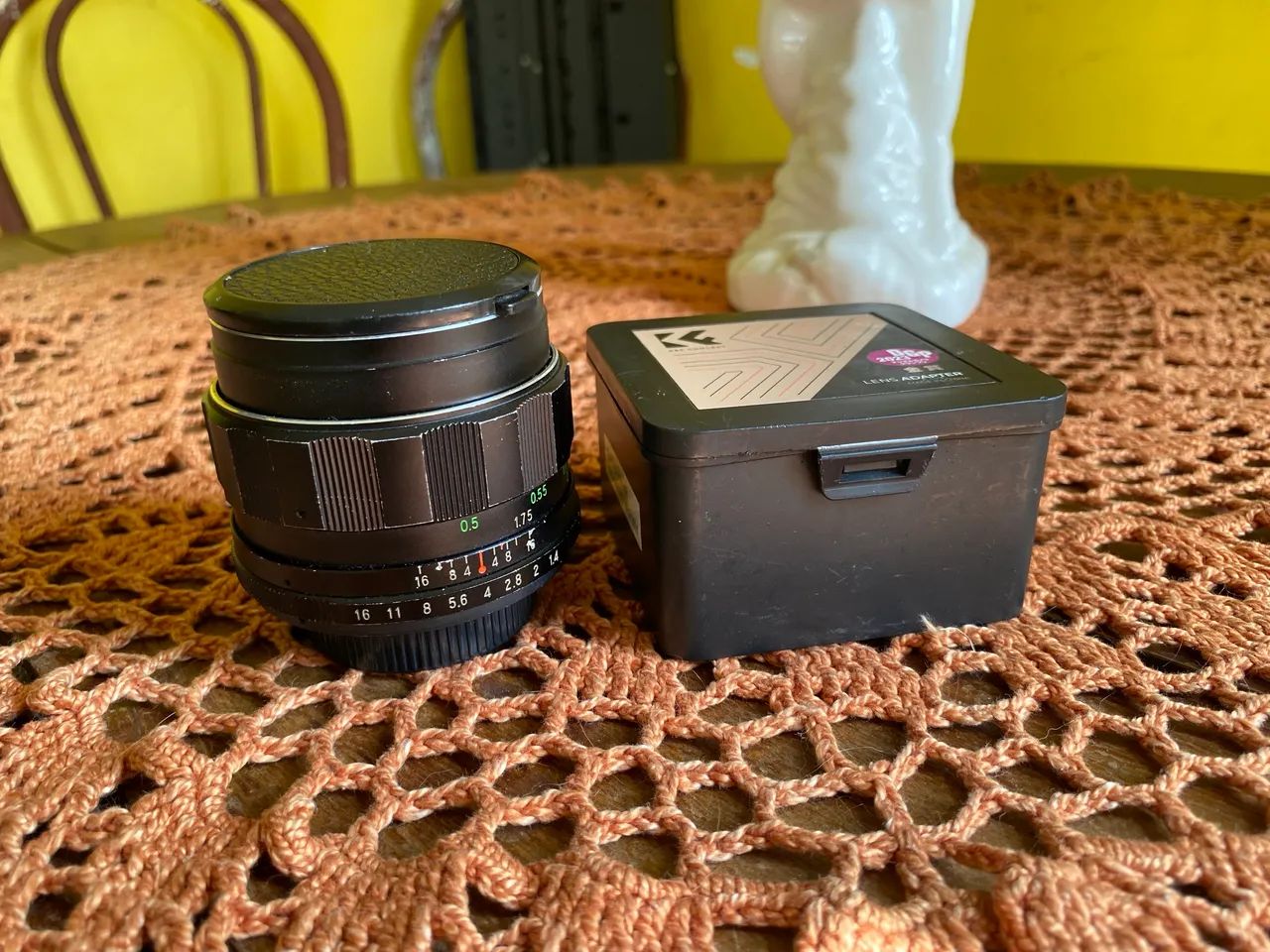 Lente Auto Rikenon 1.4 55mm / Adaptardor K&F M42-NEX