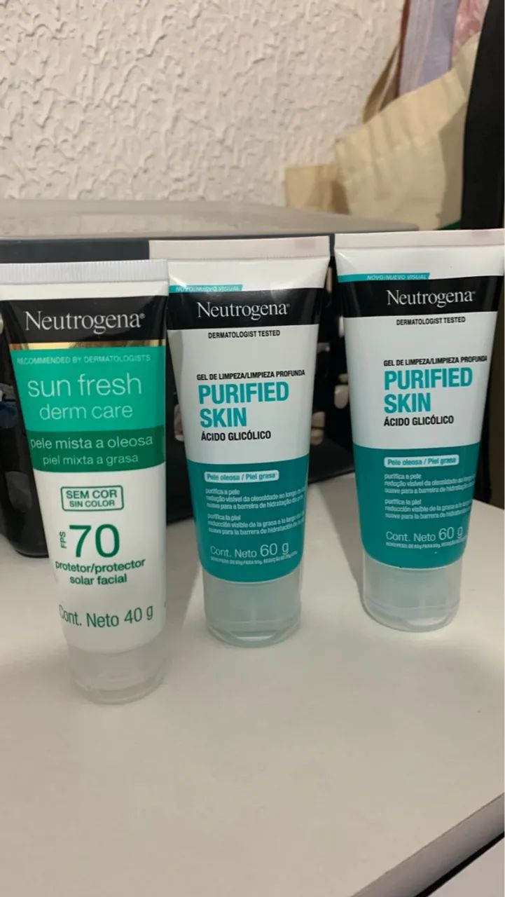 Kit Neutrogena Gel de limpeza + protetor solar 