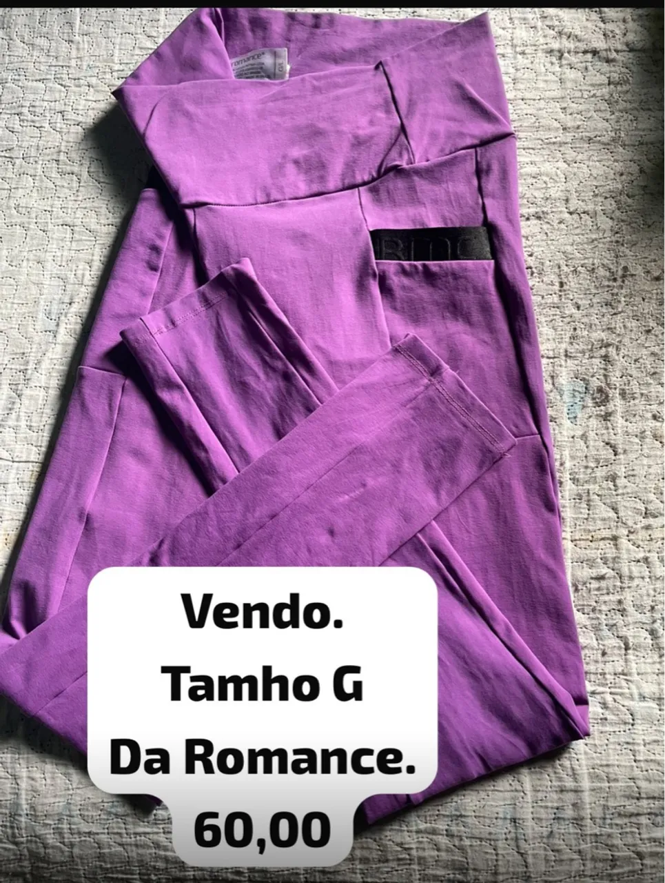 Calca Fitness Da Romance Tam G - R$60,00