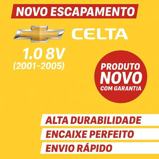 Ponteira / Silencioso Traseiro Celta 1.0 2001 a 2005 - Novo