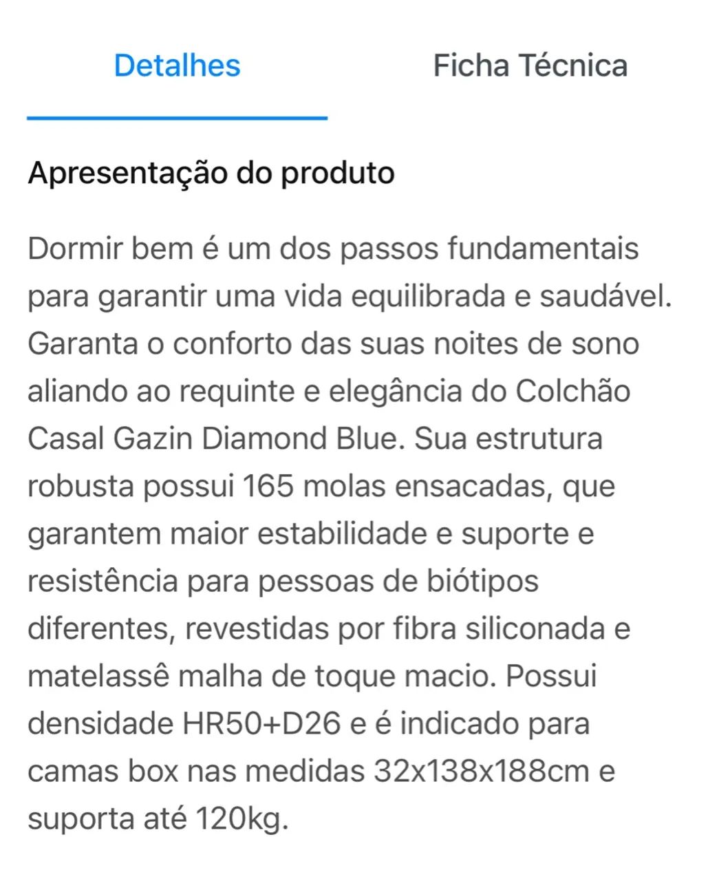 Colchão Casal Gazin Diamond Blue  - Foto 3
