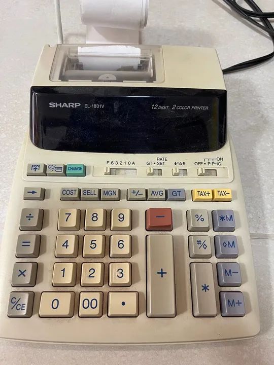 Calculadora Impressora Sharp 12 dígitos Vintage - Foto 4