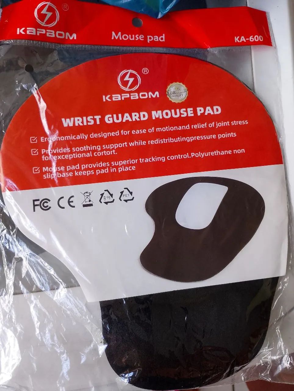 Mousepad com Apoio para Punho Wrist Guard KAPBOM