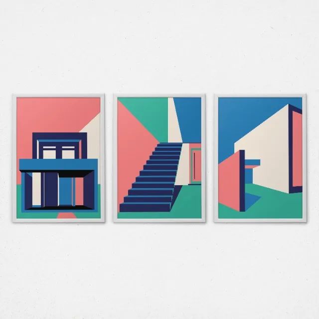 Quadro Decorativo Arquitetura Abstrata Black And Gold Luxo Sala - Foto 3