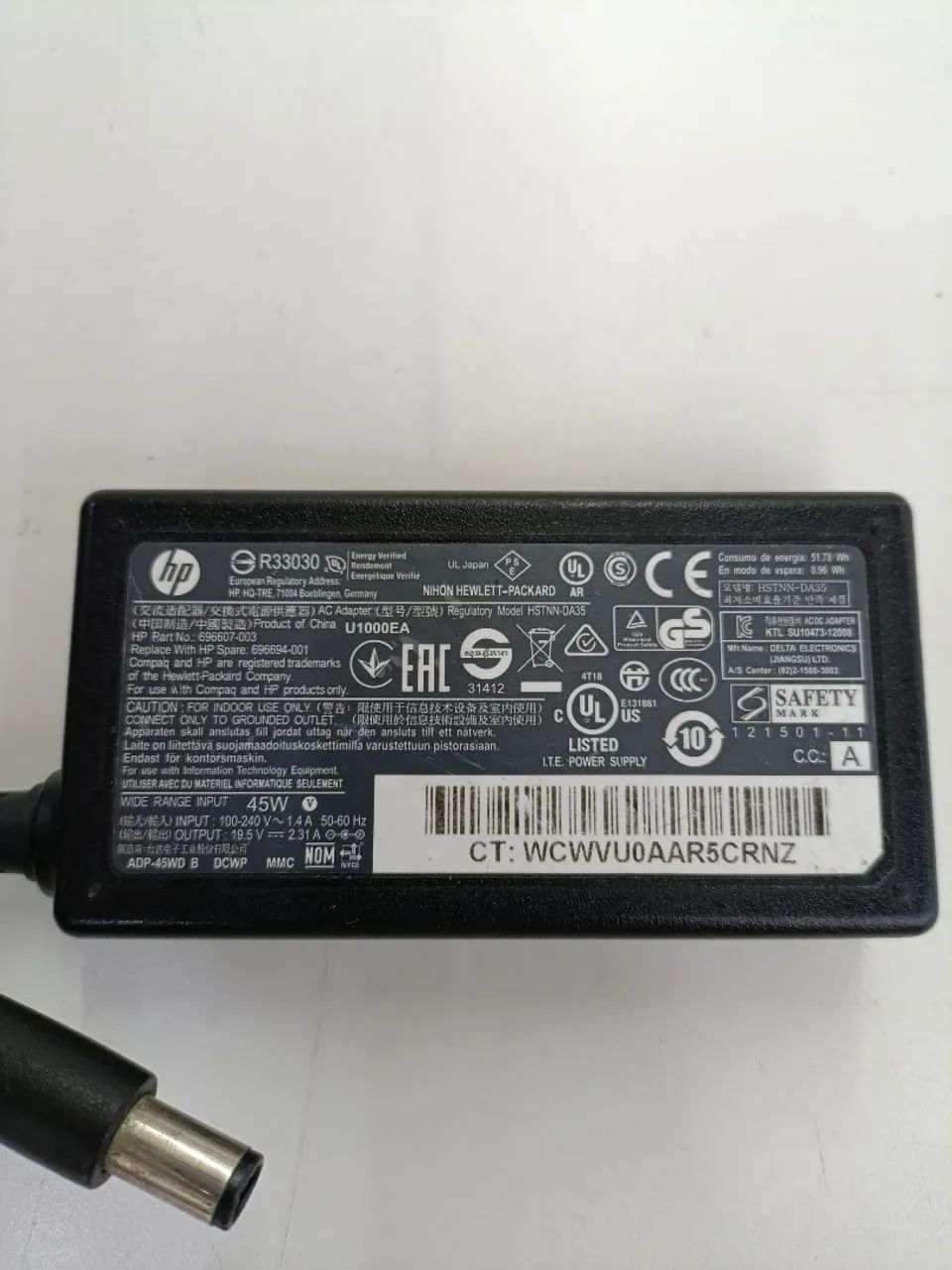 Fonte Hp 45w original plug grosso  - Foto 2
