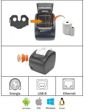Impressora Térmica Não Fiscal para Cupons/ Recibos (USB + Ethernet) IT-100 C3TECH  - Foto 4