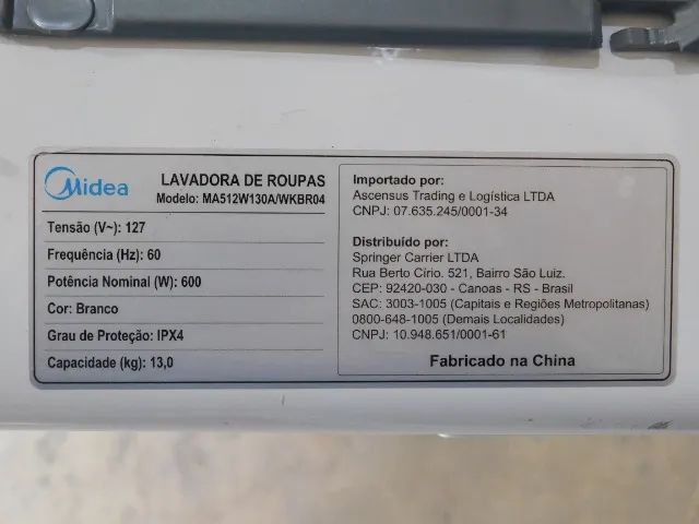 Lavadora de Roupas Midea - MA512W130A (Retirada Peças) - Foto 3