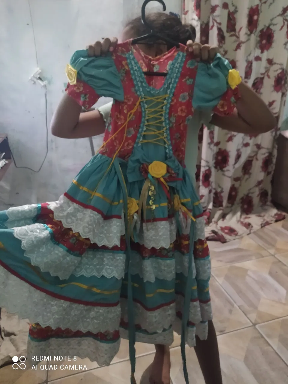 Vestido Junino Infantil Colorido